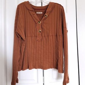 Free People Ribbed Henley